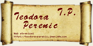 Teodora Perenić vizit kartica